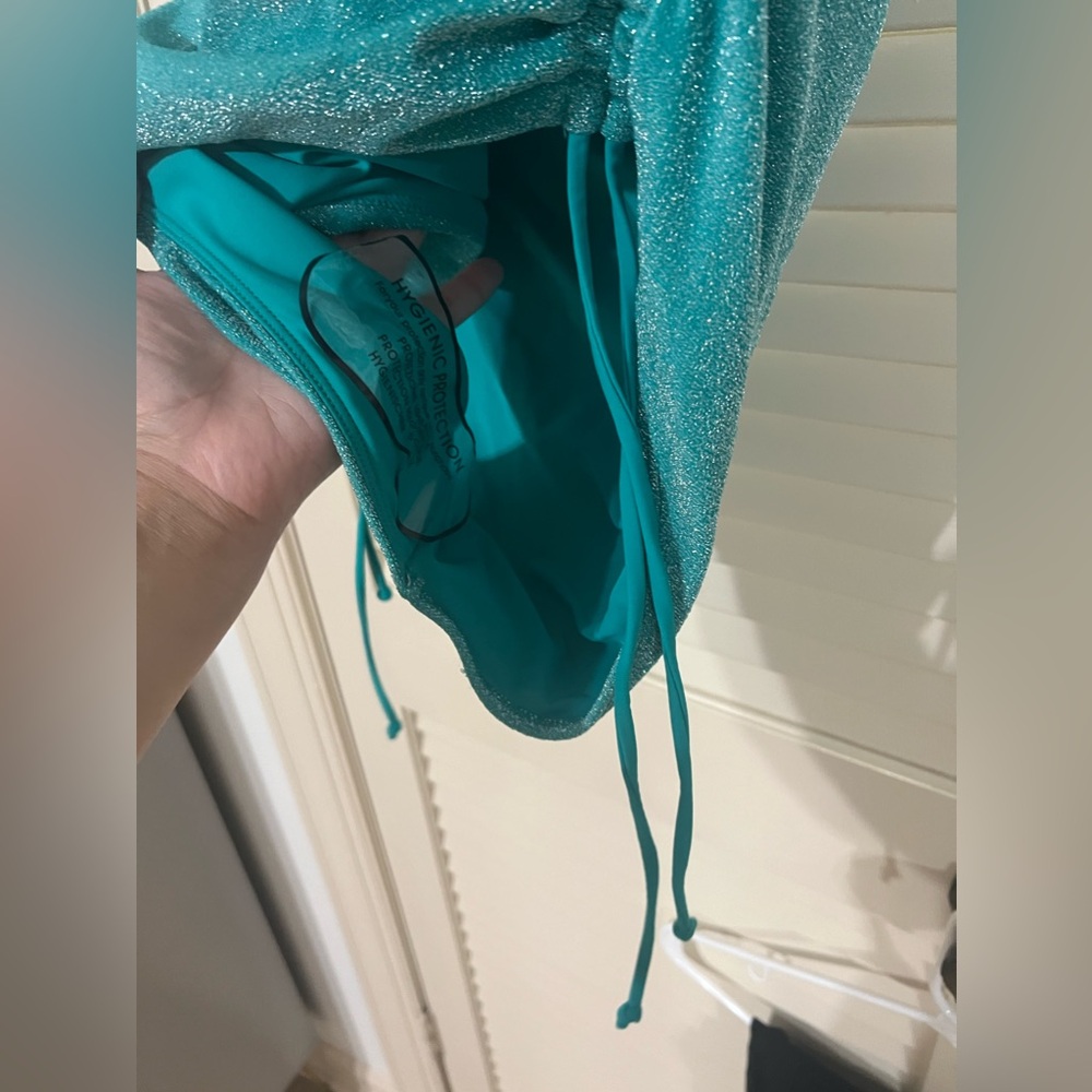 Swimsuits For All Teal Ruched One Piece - Picture 5 of 5
